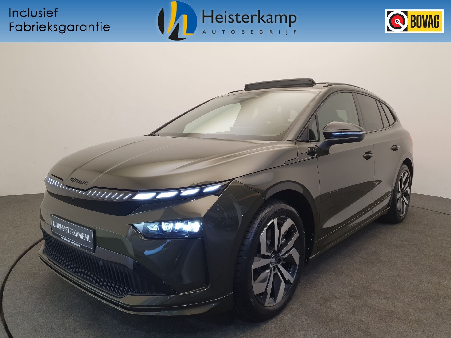 Skoda Enyaq 85 Sportline 82 kWh 286pk 2.000kg trekgewicht, P, Auto's, Automaat, Achterwielaandrijving, Zwart, Nieuw