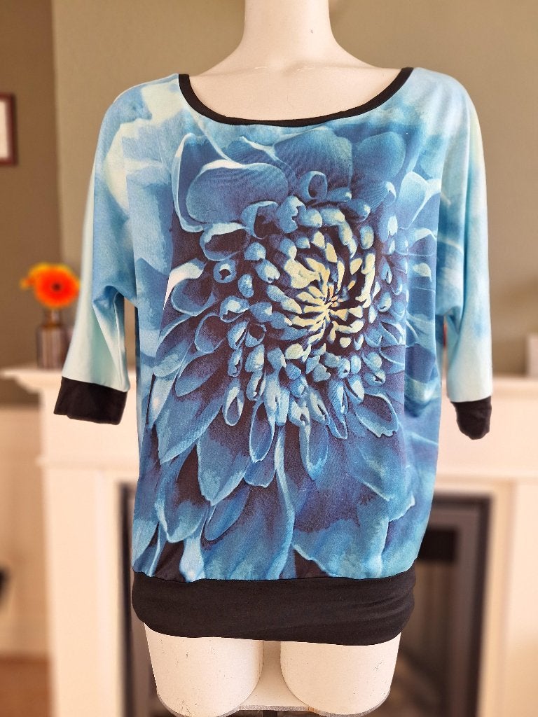 Smashed Lemon nieuwe chrysant blauwe top L, Maat 42/44 (L), Nieuw, Lange mouw, Smashed Lemon