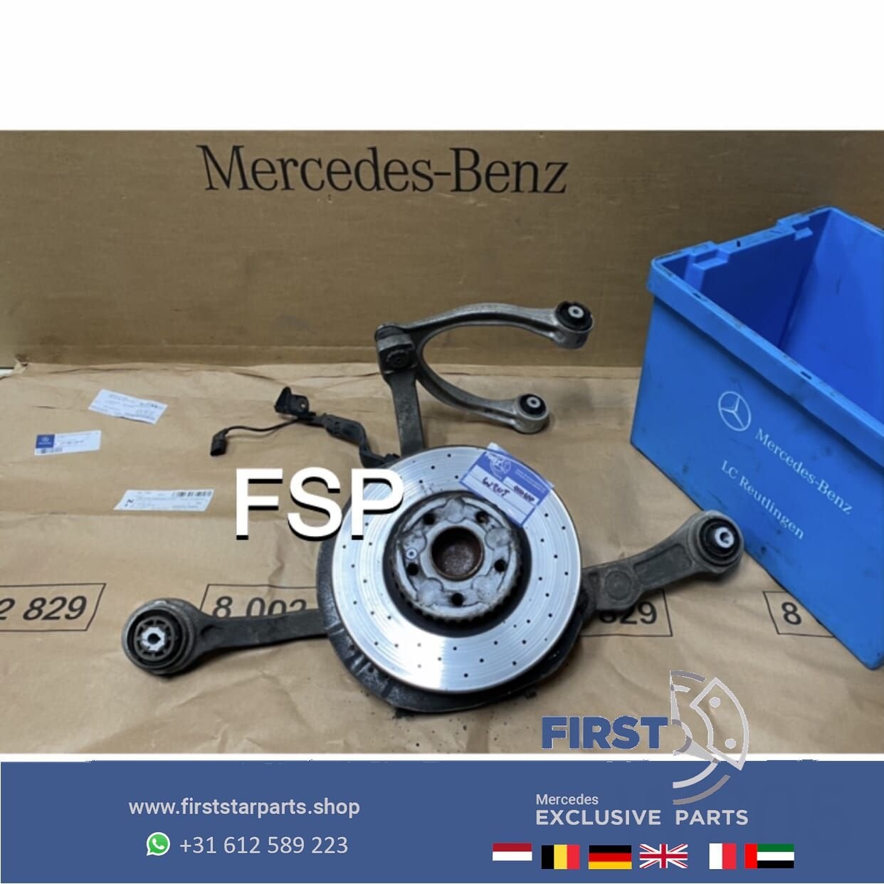 W205 COMPLEET FUSEE  + DRAAGARMEN LINKS Mercedes C Klasse 20, Auto-onderdelen, Ophanging en Onderstel, Gebruikt, -, Ophalen of Verzenden