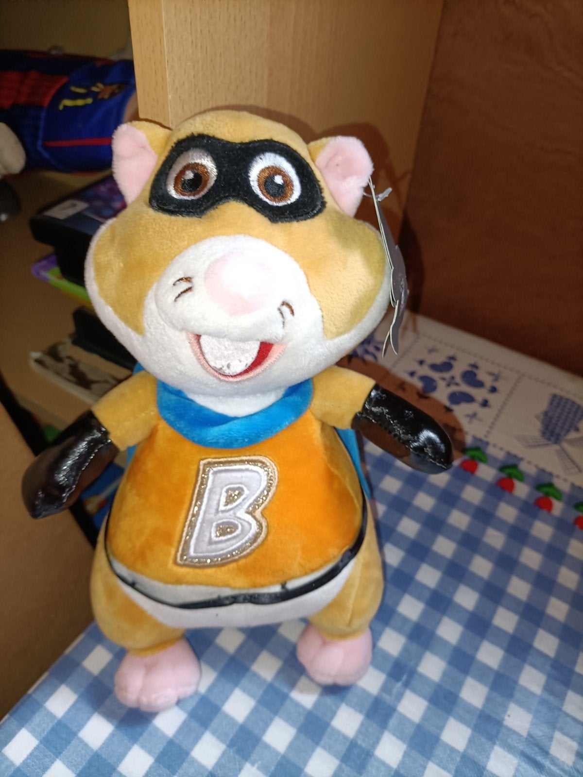 Hamster Bobby knuffel superheld 26 cm groot, Ophalen of Verzenden, Zo goed als nieuw, Overige typen