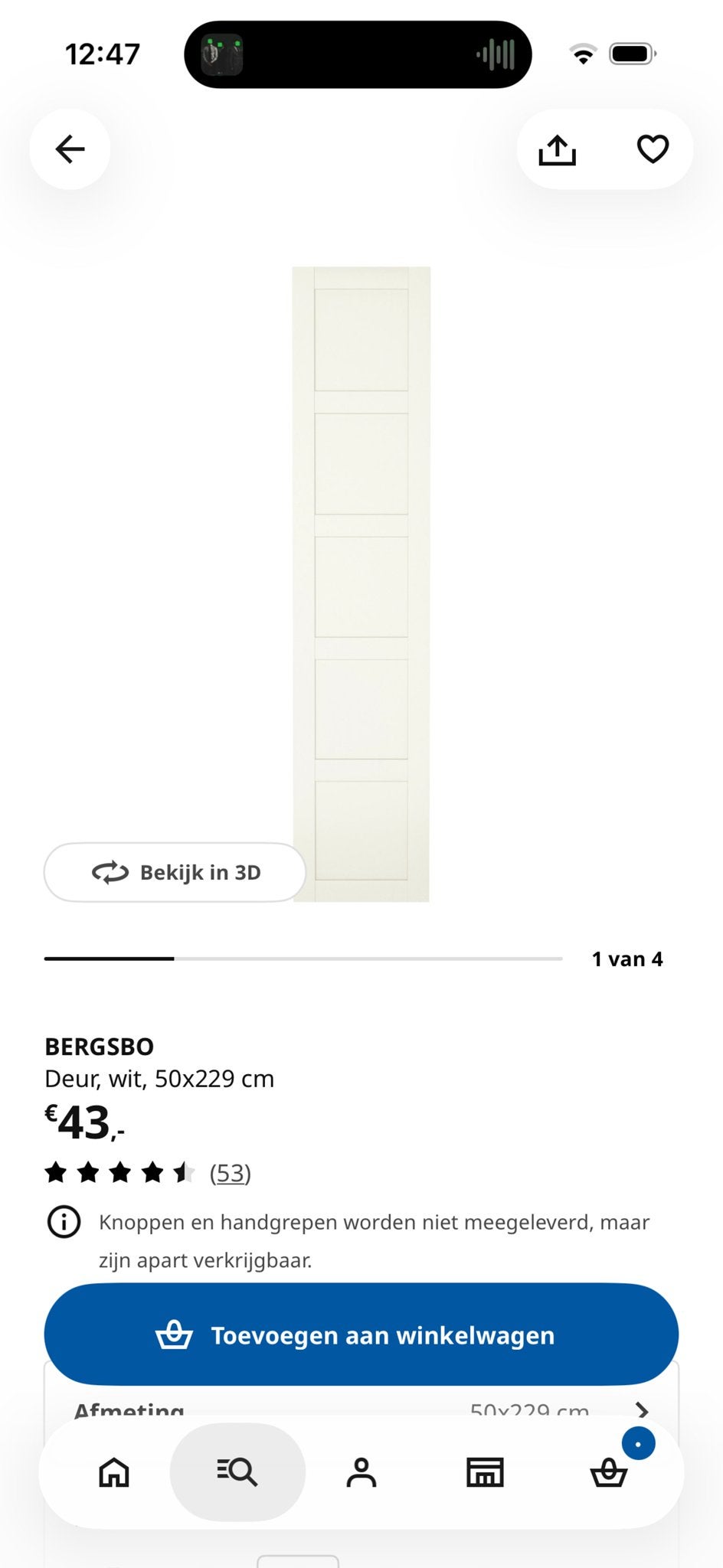 3x IKEA Pax Bergsbo deuren 50x229 cm - Moet vandaag weg!, Ophalen, Overige materialen, Gebruikt, 200 cm of meer