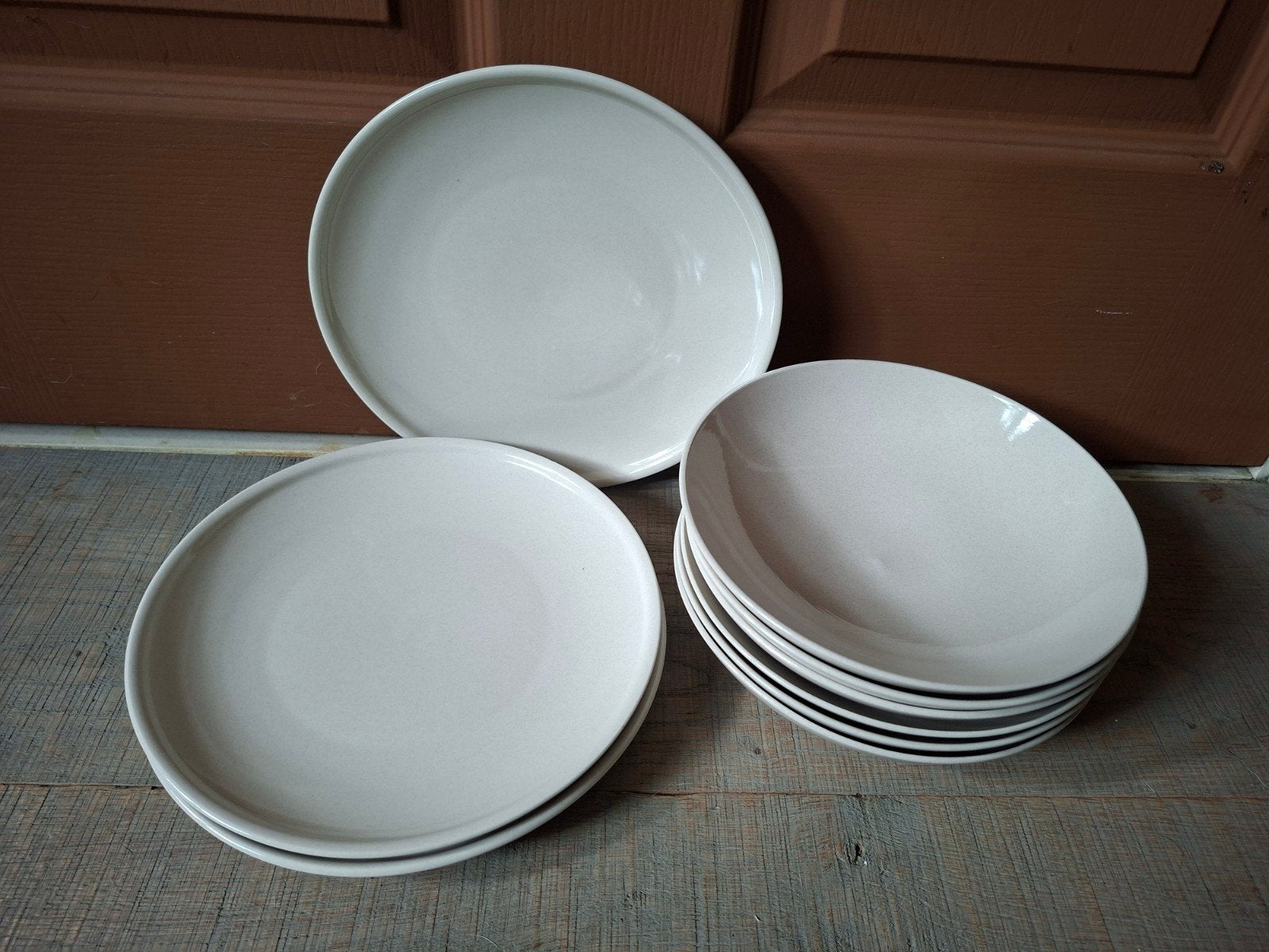 Ikea borden 9 stuks, Gebruikt, Ophalen of Verzenden, Overige stijlen, Aardewerk