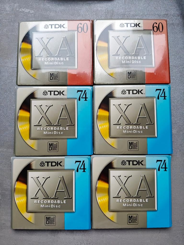 6x TDK XA-60 en XA-74 minidisc - sealed, Audio, Tv en Foto, Walkmans, Discmans en Minidiscspelers, Ophalen of Verzenden, Minidisc-recorder