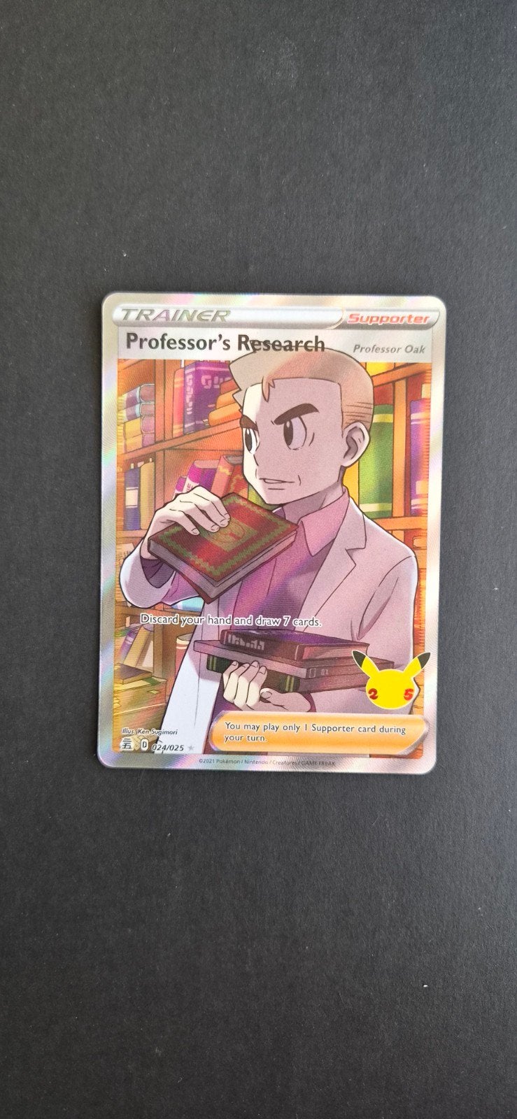 Professor's Research - Professor Oak (CEL 024) Celebrations, Ophalen of Verzenden, Zo goed als nieuw, Losse kaart, Foil