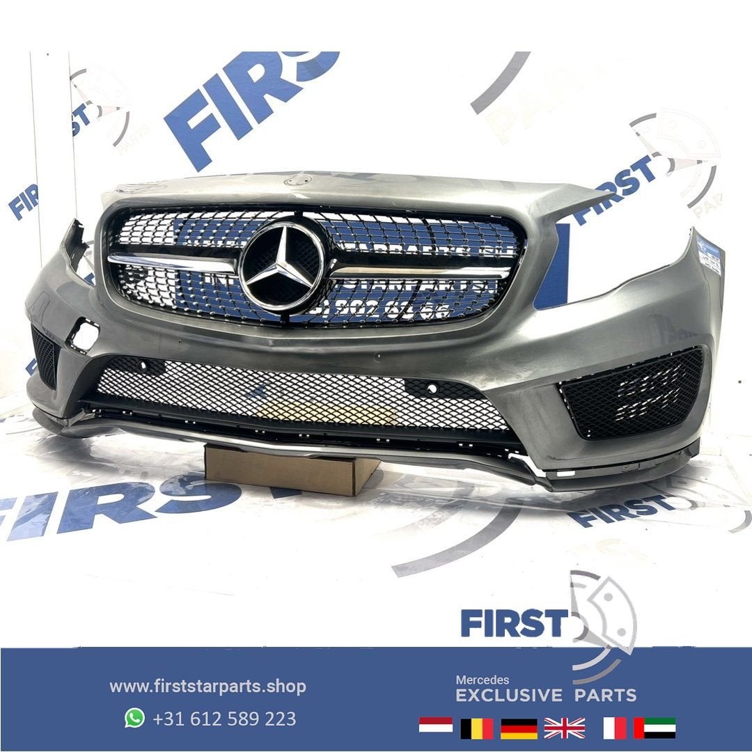 W156 BUMPER X156 GLA AMG VOORBUMPER ZWART WIT GRIJS PRE-FACE, Gebruikt, -, Voor, Ophalen of Verzenden