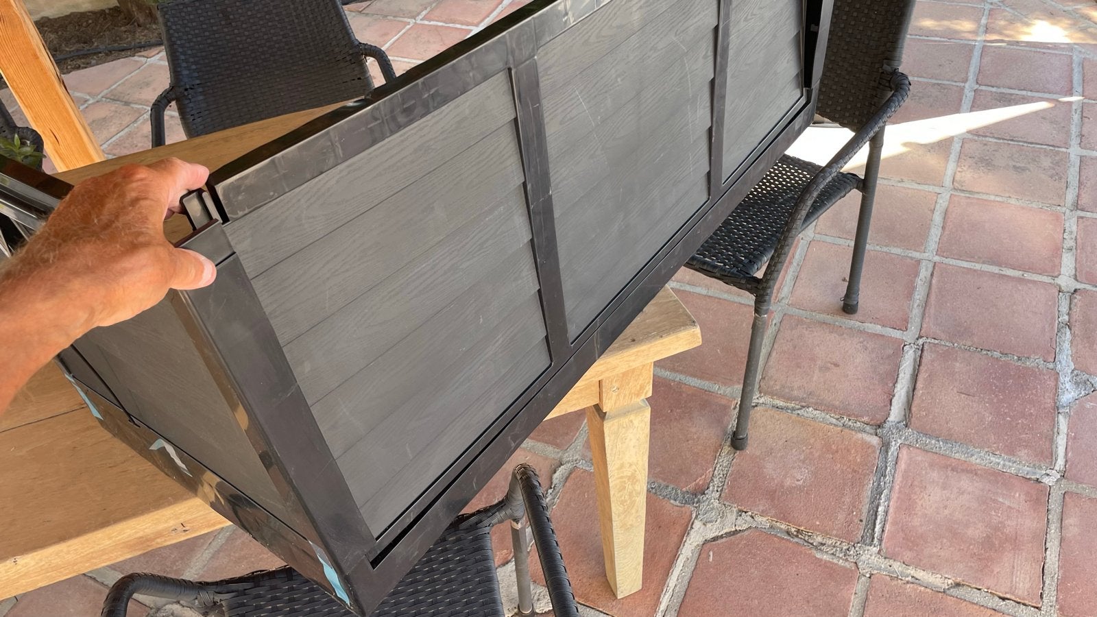 Nieuwe Inklapbare Kunststof Opbergbox voor Tuinkussens, Tuin en Terras, Ophalen, Nieuw, Kunststof, Overige typen