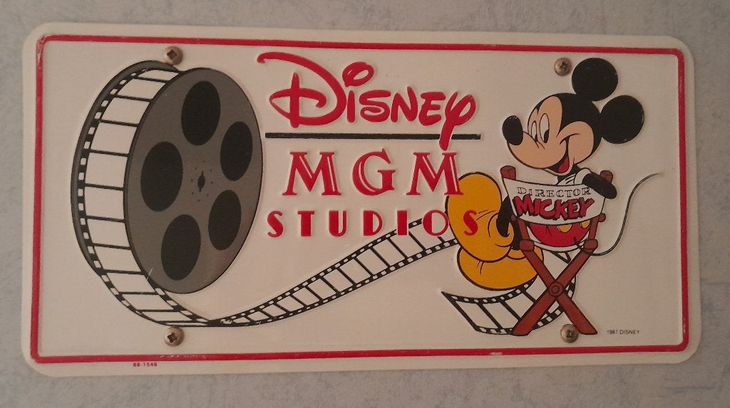 Kentekenplaat Disney MGM studios 1987 met Mickey Mouse, Ophalen, Mickey Mouse, Zo goed als nieuw, Overige typen