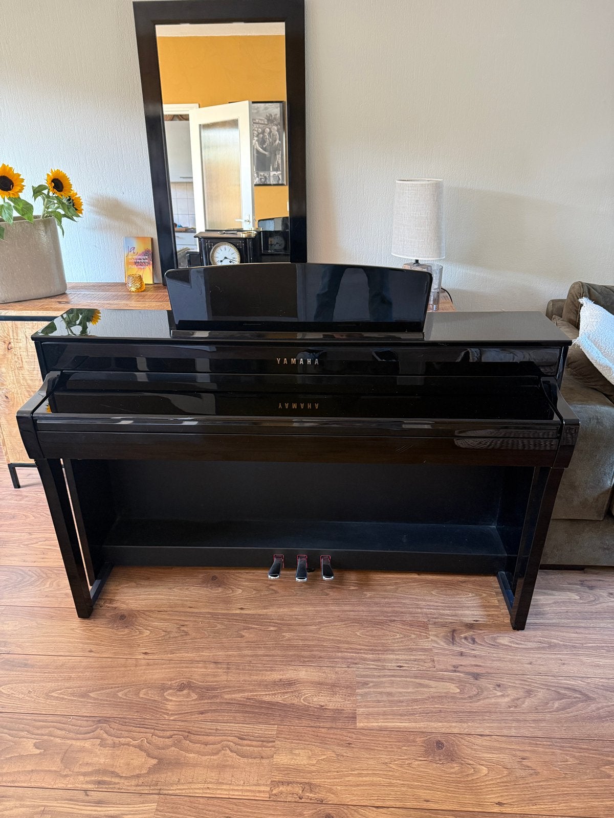 Yamaha Clavinova CLP-745 PE Hoogglans zwart – Digitale piano, Muziek en Instrumenten, Ophalen, Gebruikt, Zwart, Piano