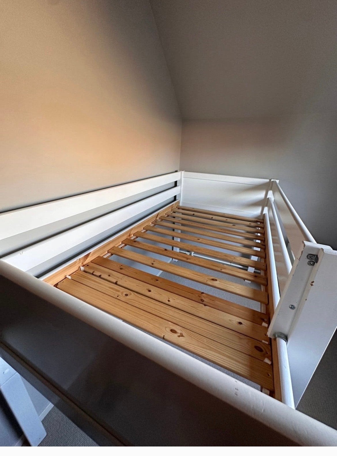 IKEA Flexa Hoogslaper (ingekort tot 1.80m), Ophalen, Gebruikt, Eenpersoons, Wit