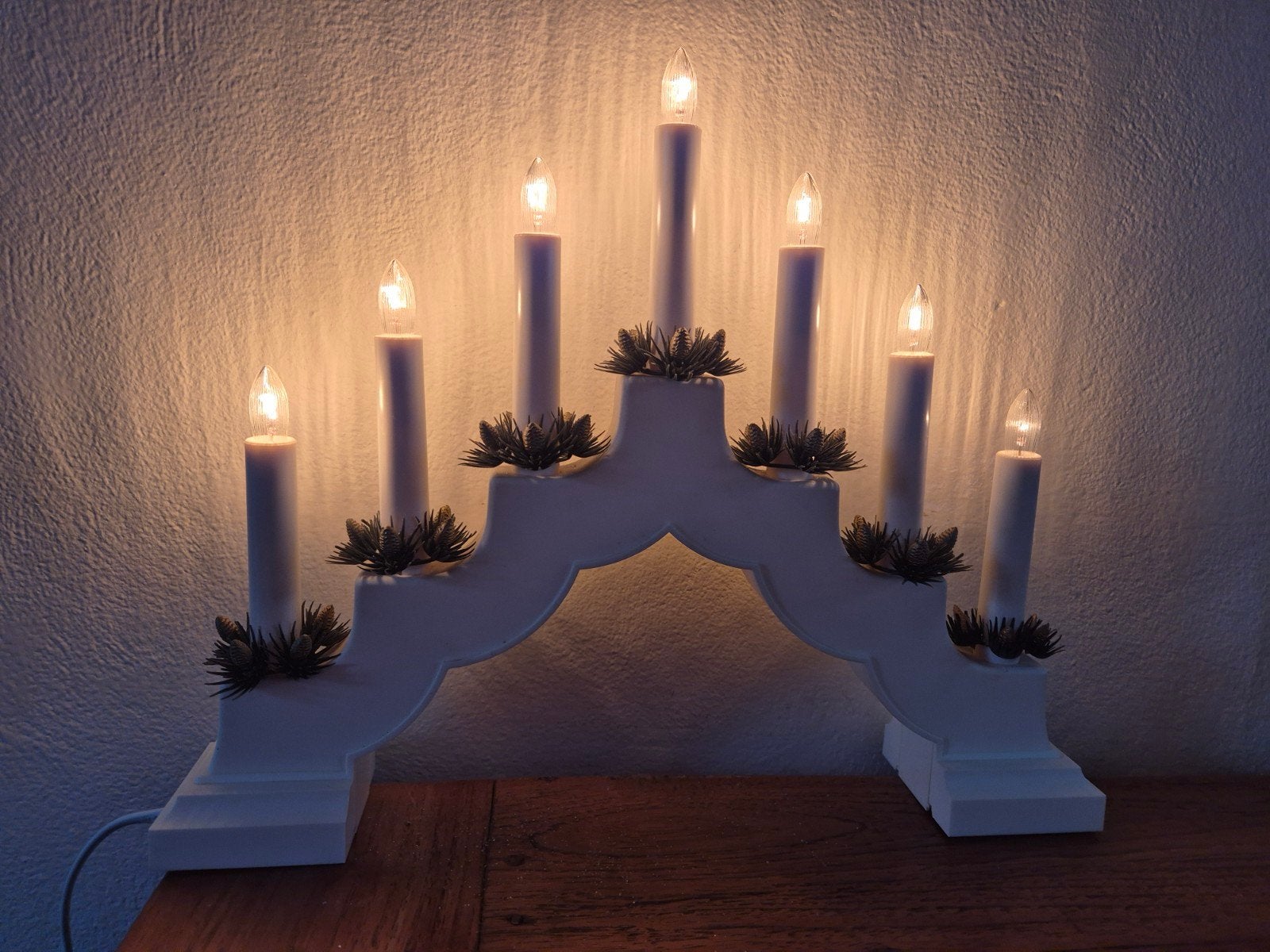 Originele Vintage Zweedse Kaarsenbrug / Kerstkandelaar, Diversen, Ophalen of Verzenden