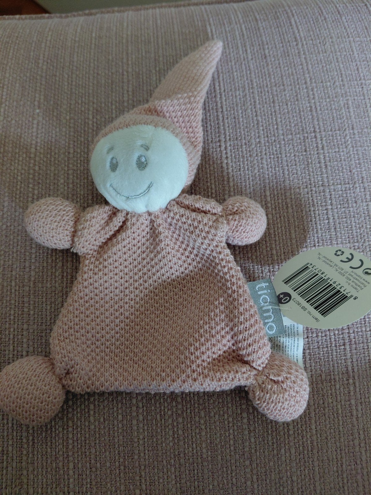 tut popje roze van Tiamo, Kinderen en Baby's, Speelgoed | Knuffels en Pluche, Ophalen, Nieuw, Overige typen