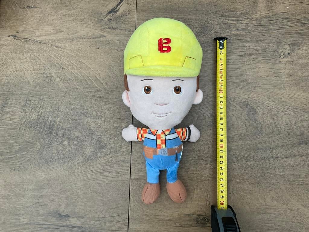 Nieuwe zgan Bob de Bouwer knuffel 25/30cm, Ophalen, Overige figuren, Nieuw, Beeldje of Figuurtje