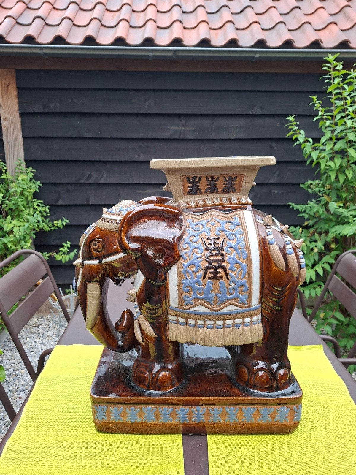 Decoratieve Terracotta Olifant - Oosterse Stijl, Ophalen of Verzenden