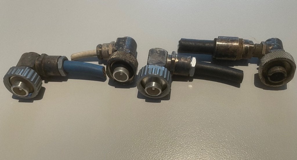 Coax  Connector  4 stuks, Ophalen of Verzenden, Gebruikt
