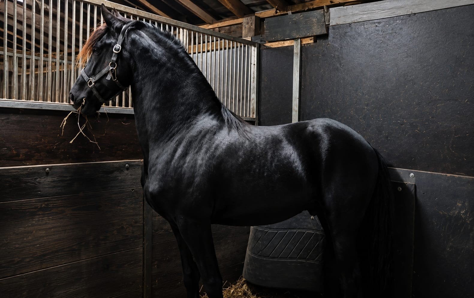 Mooie friese hengst met uitstraling ( fries / paard ), Dieren en Toebehoren, Hengst, Onbeleerd