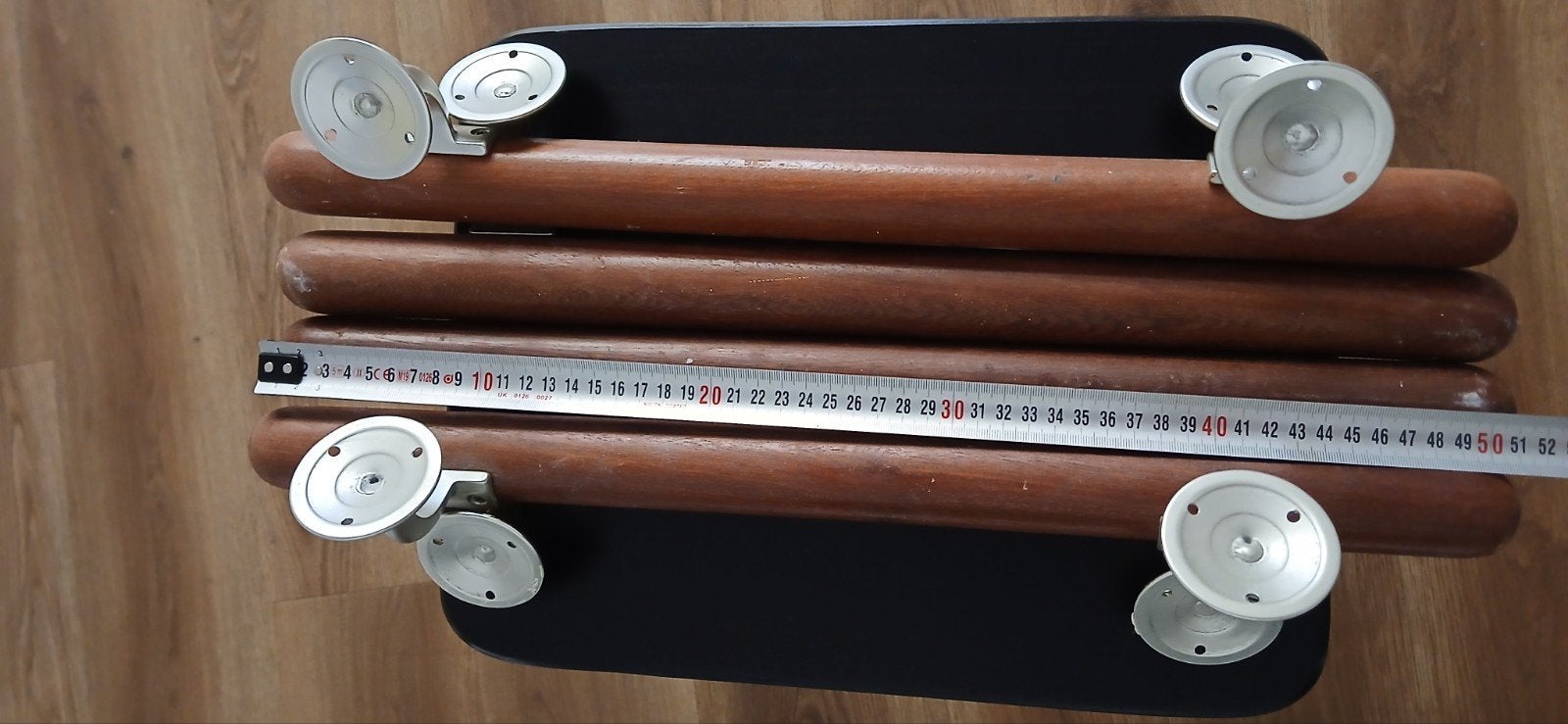 Houten trapleuning met bevestiging voor aan de muur  - 52 cm, Ophalen, Gebruikt, 2 tot 4 meter