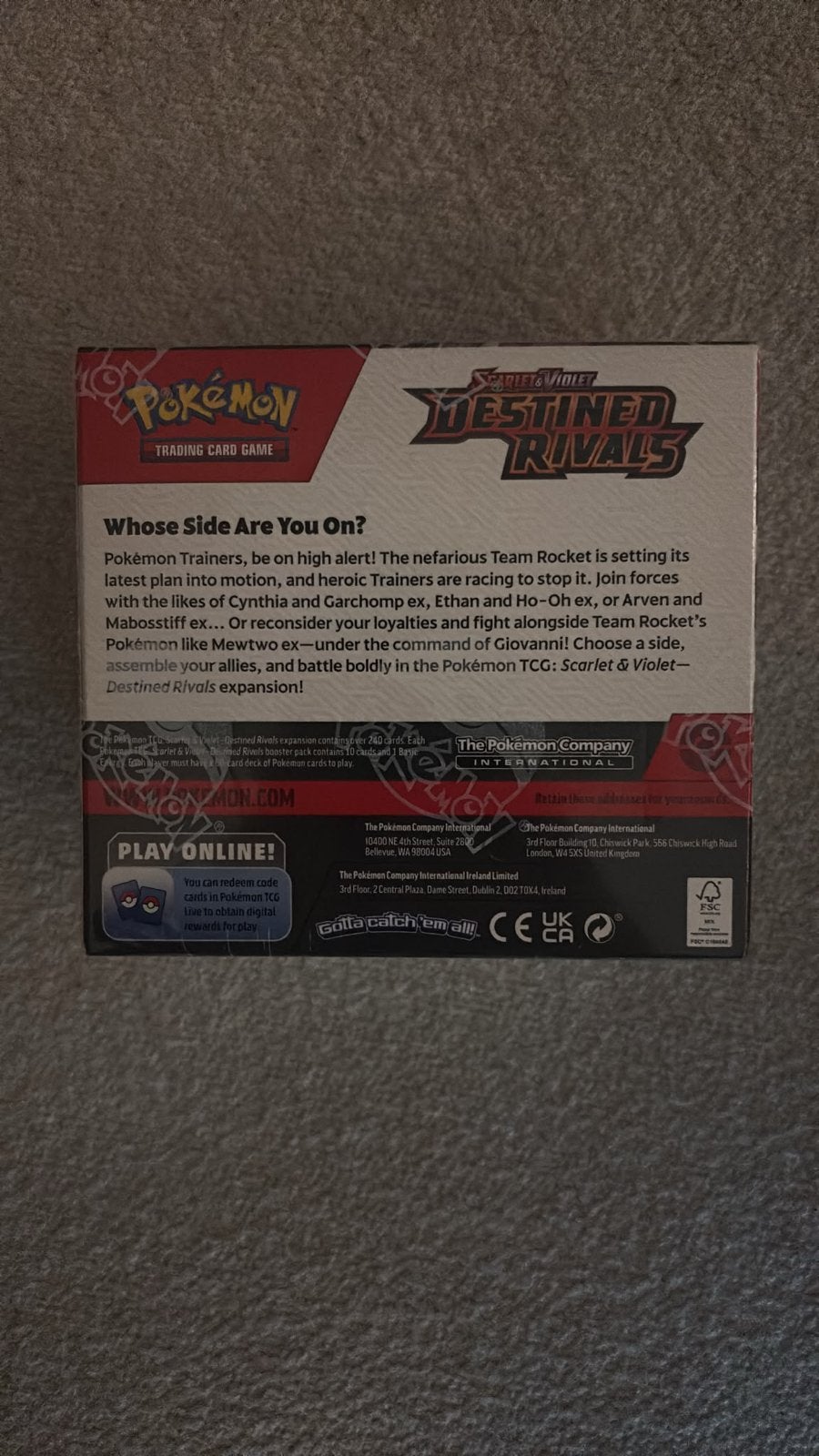 Pokémon TCG: Scarlet & Violet Destined Rivals Boosterbox, Ophalen of Verzenden, Nieuw, Boosterbox