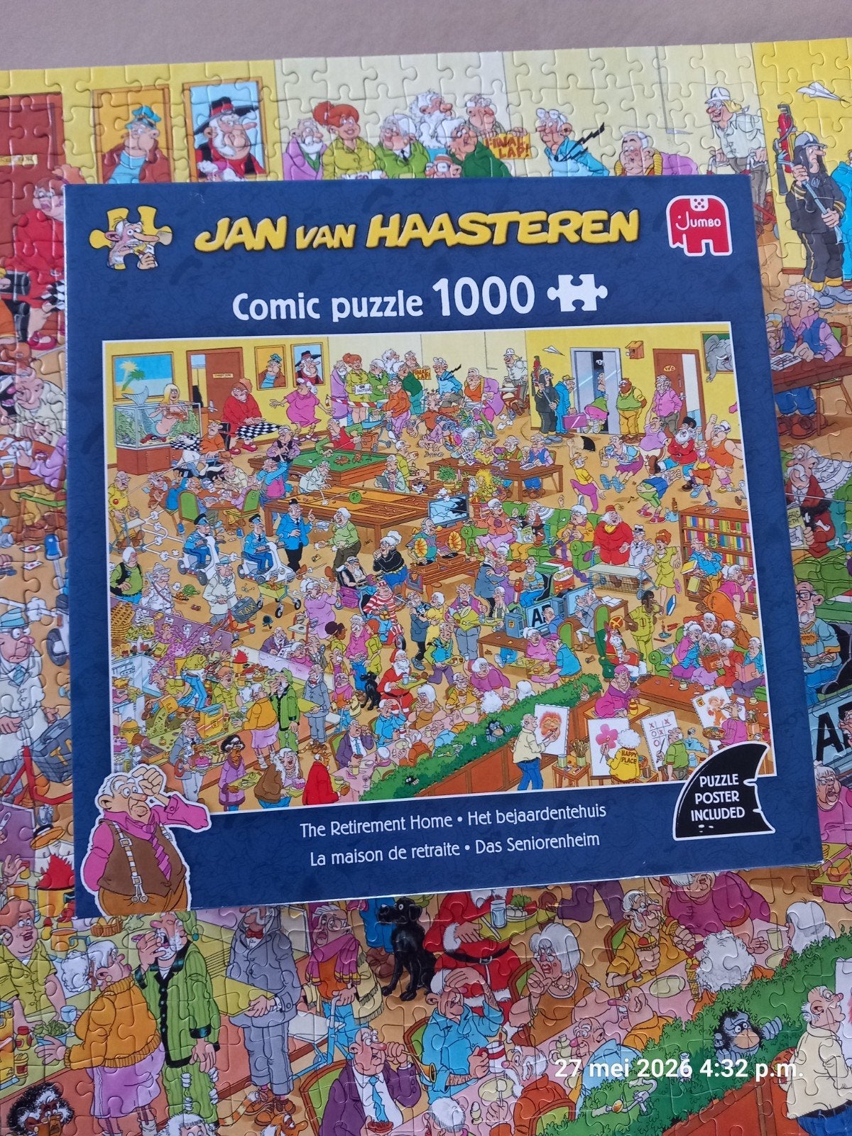 Jan van Haasteren 1.000 stuks Het bejaardentehuis, Ophalen, 500 t/m 1500 stukjes, Zo goed als nieuw