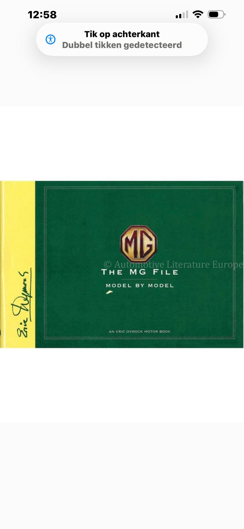 The MG File: Model by Model - Eric Dymock Motor Book, Ophalen, Gelezen, Overige merken