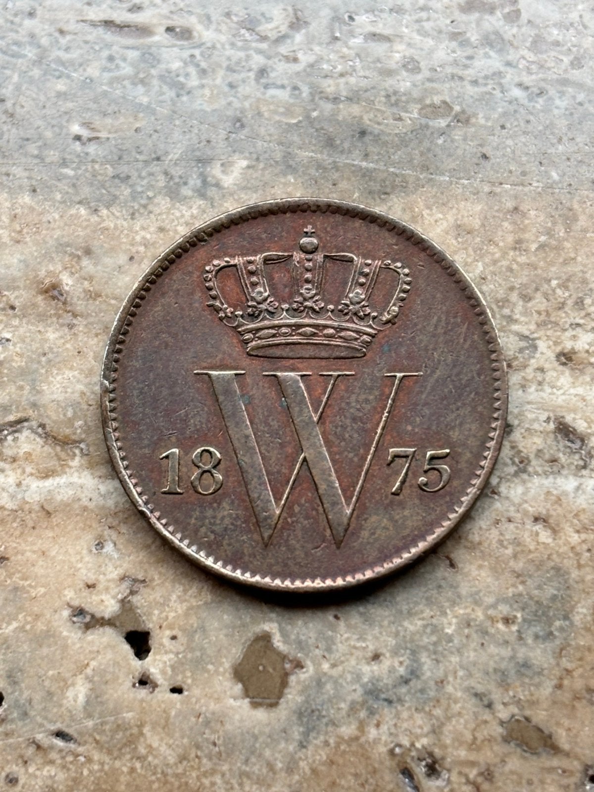1 cent 1875 Willem III, zeer mooie kwaliteit, Ophalen of Verzenden, Koning Willem III, 1 cent, Losse munt