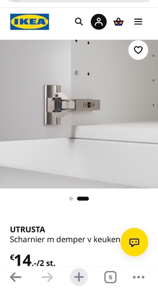 1x Uitrusta 110 scharnier, Ophalen, Nieuw