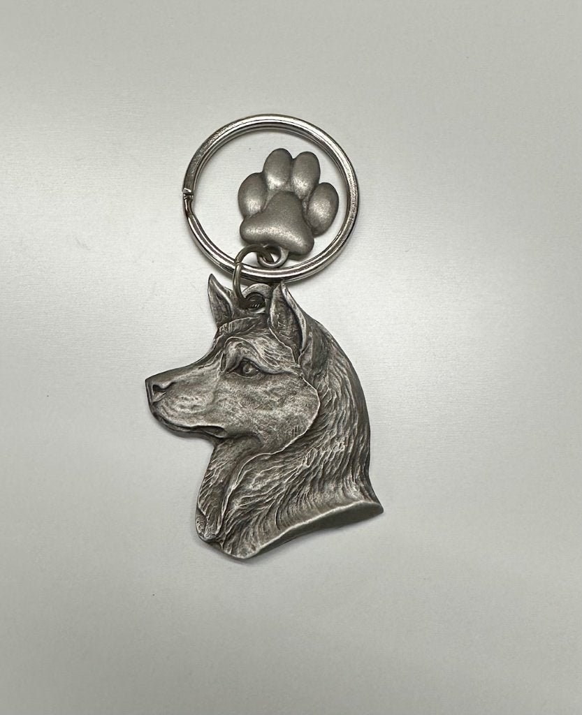 Sleutelhanger Siberische Husky - tin, Nieuw, Ophalen of Verzenden, Nvt, Nvt