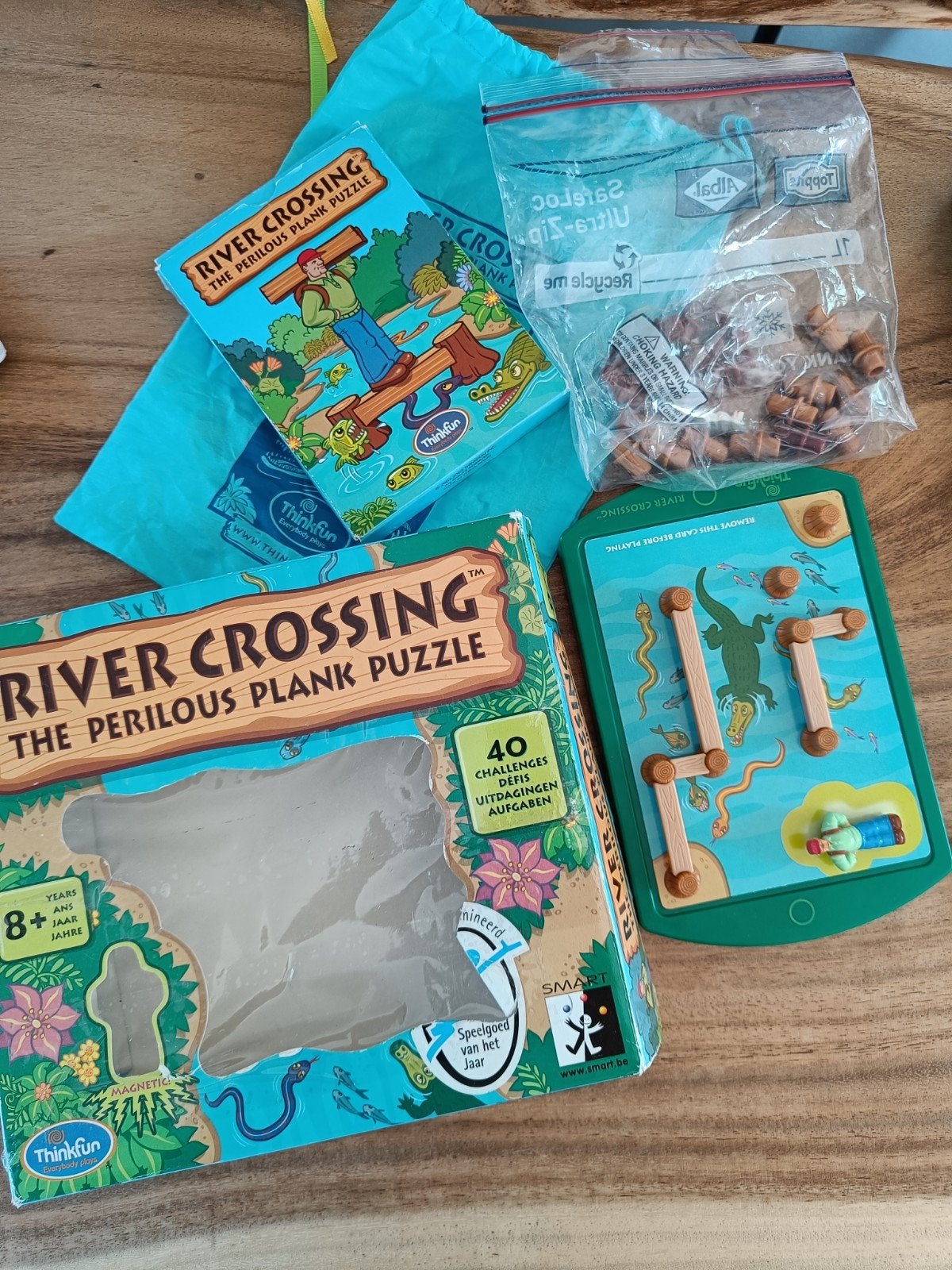 River Crossing: The Perilous Plank Puzzle - Thinkfun, Een of twee spelers, Ophalen of Verzenden, Gebruikt, Thinkfun