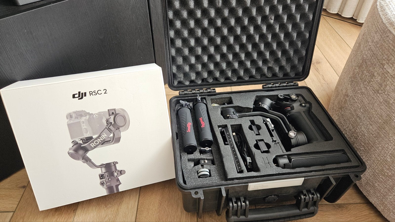 DJI RSC 2 Pro Combo met uitgebreide accessoires, Audio, Tv en Foto, DJI, Afstandsbediening, Ophalen of Verzenden, Zo goed als nieuw