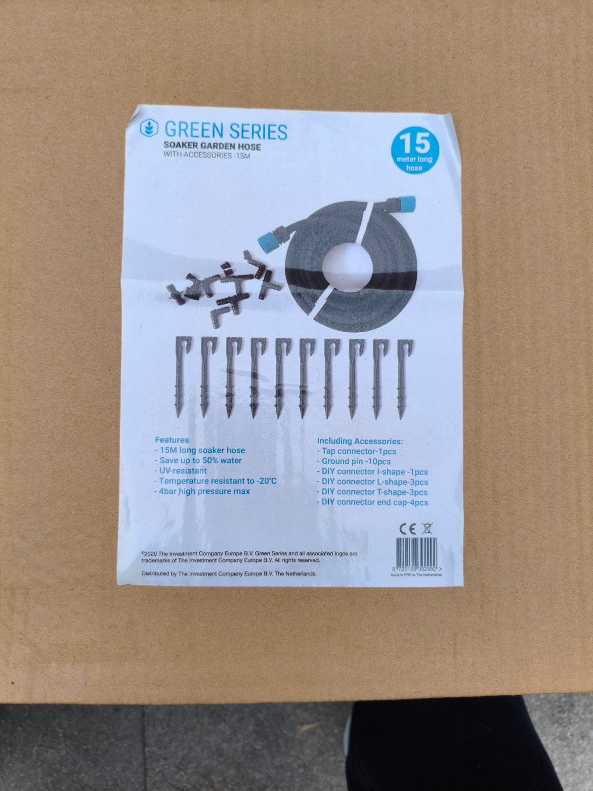 Nieuwe Green Series druppelslang 15m met accessoires, Tuin en Terras, Tuinslangen, Ophalen of Verzenden, Nieuw, Tuinslang