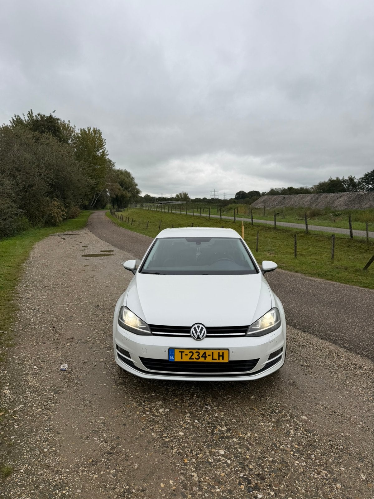 Volkswagen Golf R line  1.4 TSI 90KW DSG 2013 Wit, Auto's, 4 cilinders, Leder, 1171 kg, Hatchback