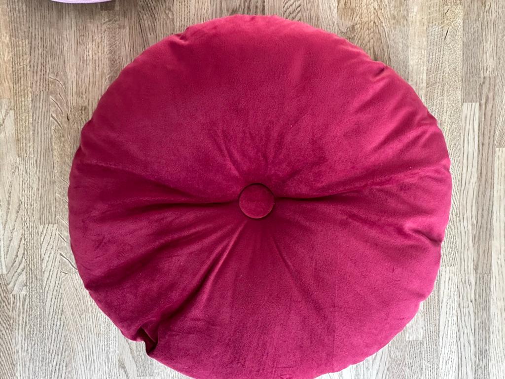 Rond velour kussen - 43 cm - Zacht en stijlvol, Ophalen of Verzenden, Rond
