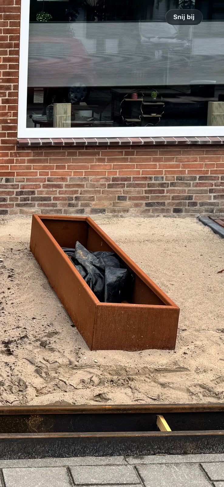 Corten plantenbak 2.20 bij 0.50 bij 0.30bij 4, Ophalen, Kunststof, Rond, Nieuw