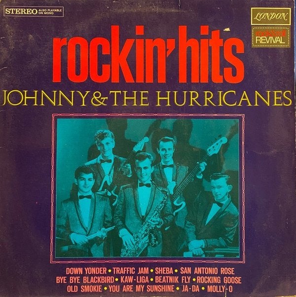 Johnny and the hurricanes ‎  rockin' hits  lp, LP, Gebruikt, Complilatie, Ophalen of Verzenden