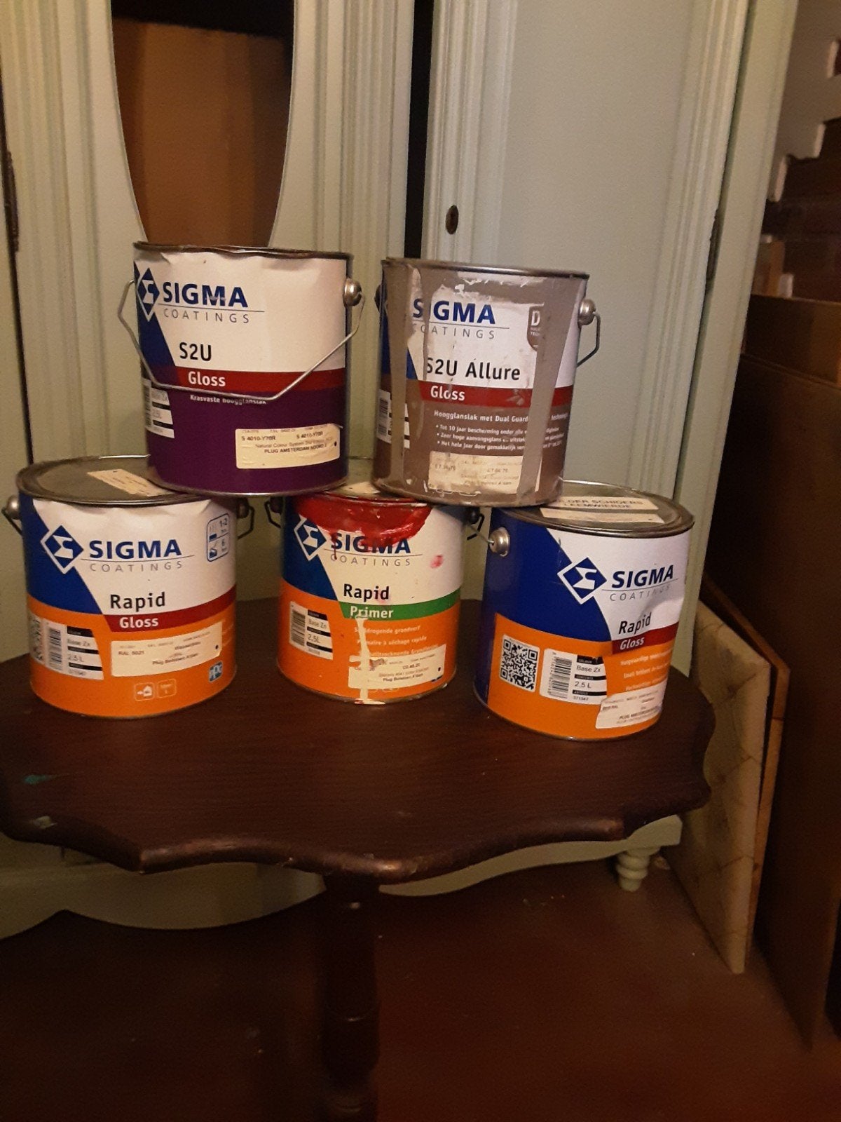 Diverse Sigma  2,5 liter terpentinebasis    15 euro., Ophalen, Nieuw, Lak