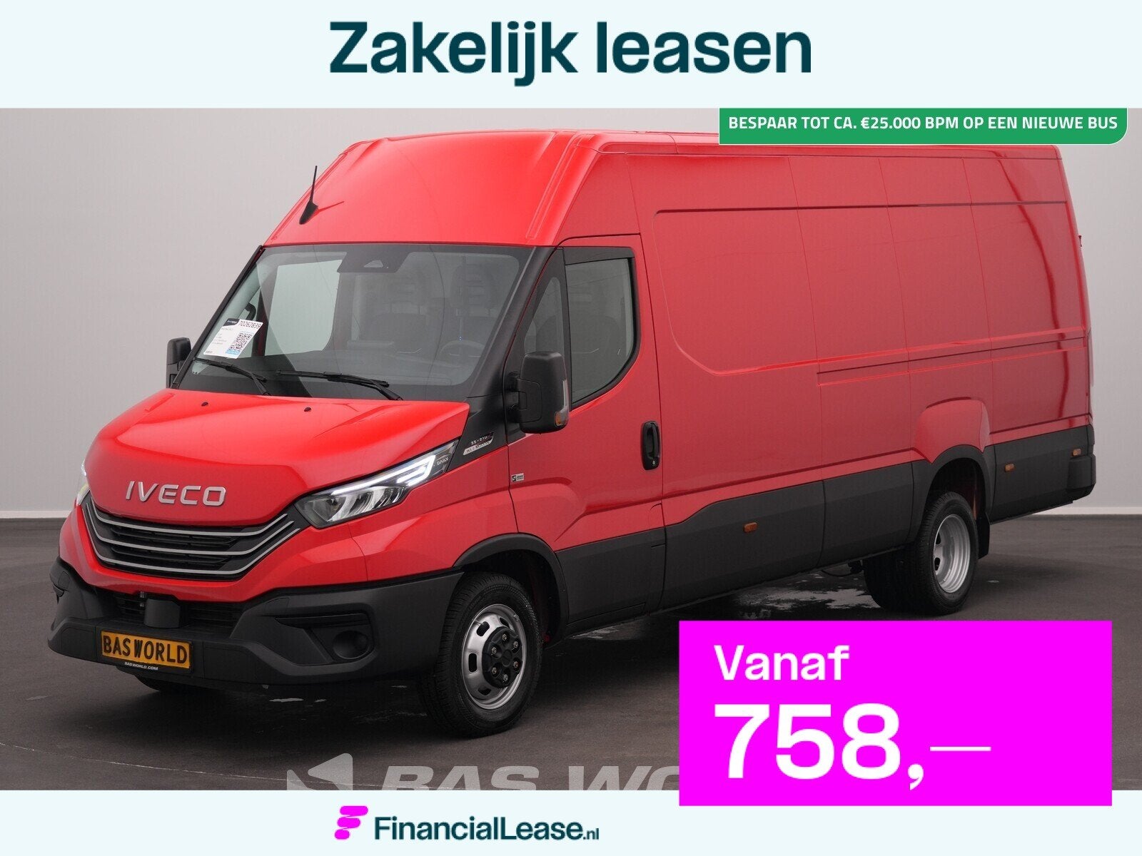 Iveco Daily 35C21 BPM VRIJ! 3.0L Automaat 210PK L3H2 2025-Mo, Automaat, Stof, Euro 6, 4 cilinders