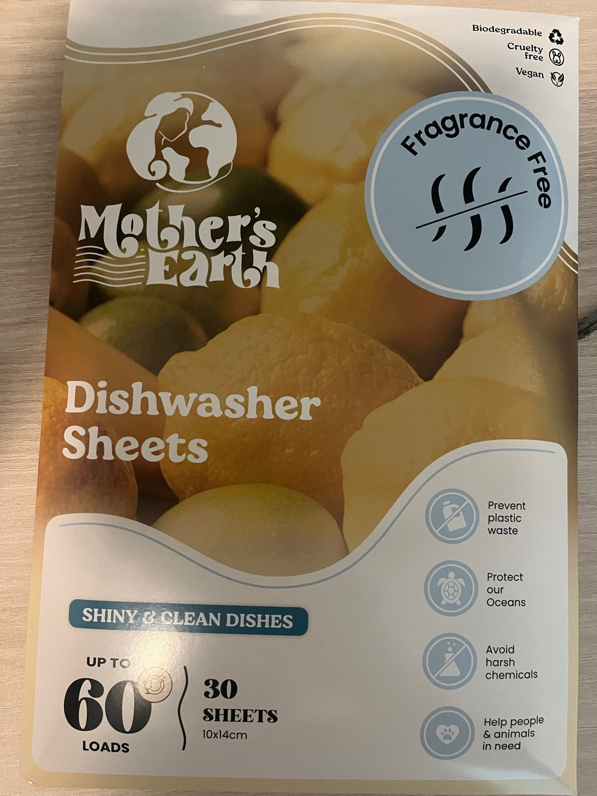 7x Mother's Earth Afwasmachine Sheets - Geurvrij & Biologisc, Ophalen of Verzenden, Nieuw, Minder dan 85 cm