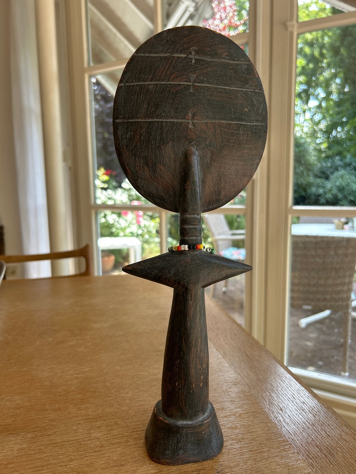 Vintage Ashanti Akua'ba vruchtbaarheidsbeeld - Ghana, Antiek en Kunst, Hout, Bruin, Afrika, Handgemaakt