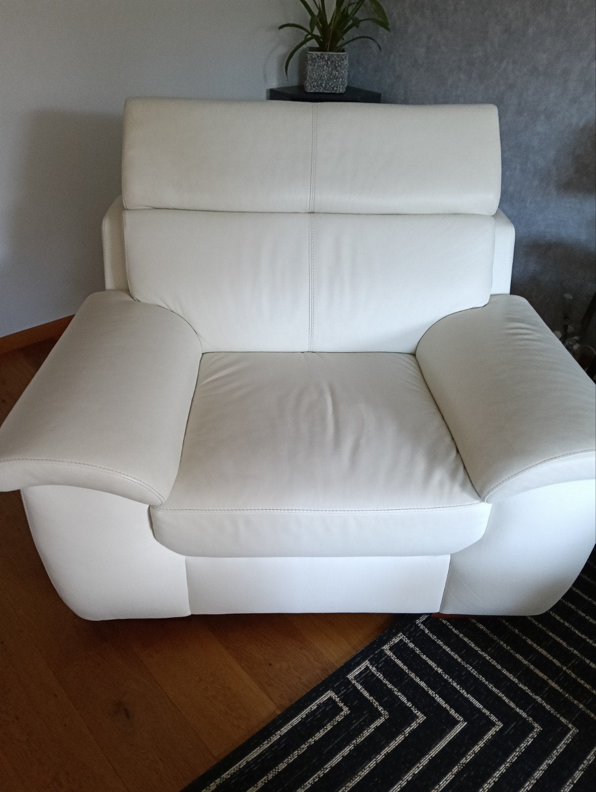 Leren Loveseat - Crème Wit, Ophalen, Gebruikt, Overige maten, Minder dan 150 cm