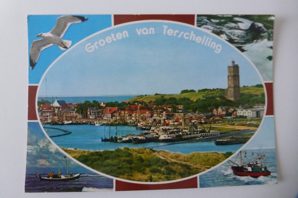 1979 TERSCHELLING gezicht op West geen jachthaven, Ophalen, 1960 tot 1980, Gelopen, Waddeneilanden