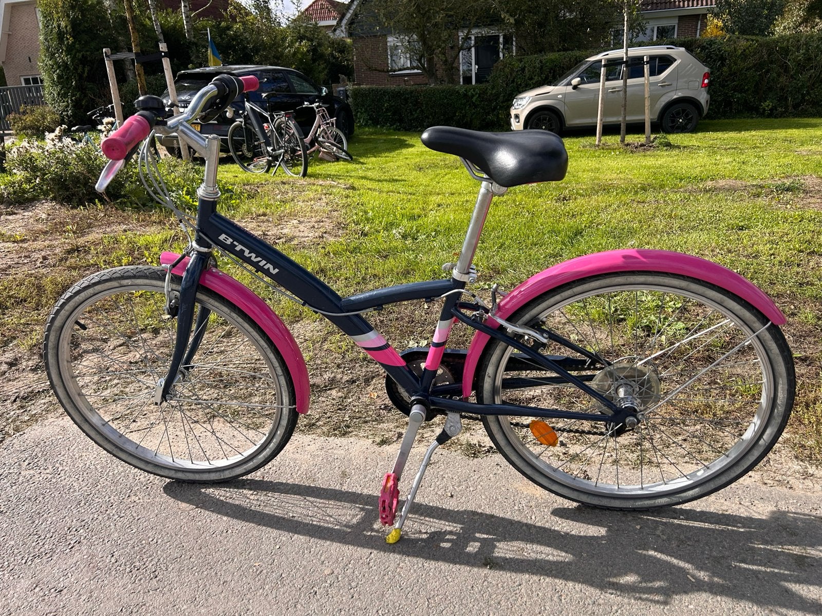B'Twin kinderfiets 24 inch, Fietsen en Brommers, Velgrem, Ophalen of Verzenden, Handrem, Gebruikt