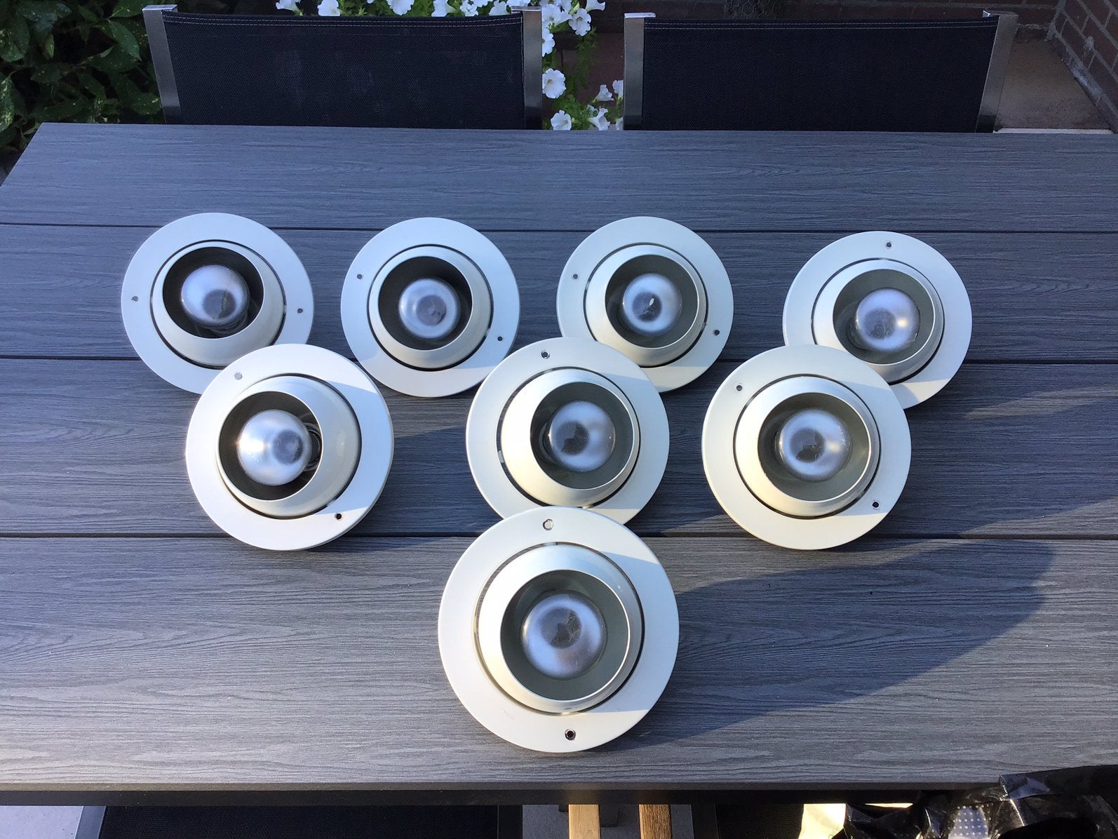 Spots te koop, Huis en Inrichting, Lampen | Spots, Ophalen, Gebruikt, Inclusief lichtbron, Gloeilamp
