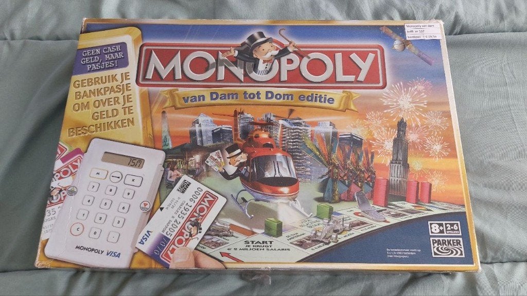 Monopoly van dam tot dom editie, Ophalen of Verzenden, Zo goed als nieuw, Parker