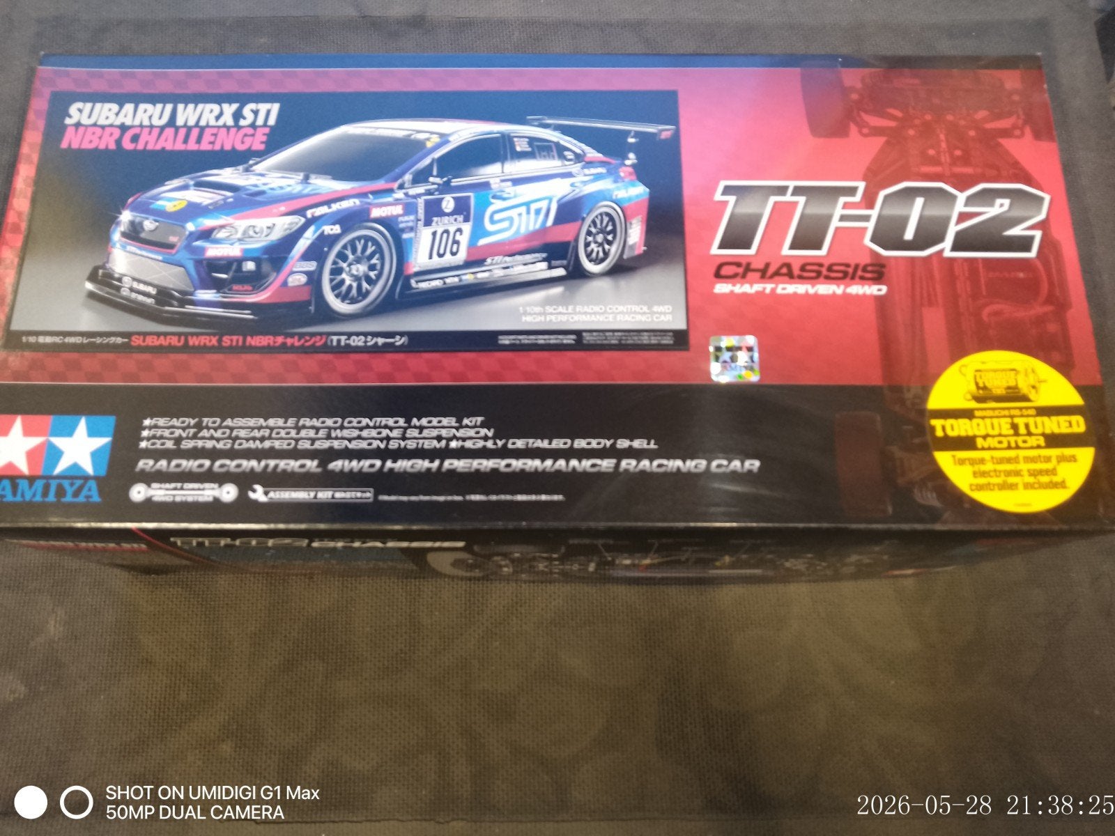 Tamiya TT-02 Subaru WRX STI NBR Challenge (1:10 RC), Elektro, Nieuw, Ophalen of Verzenden, Schaal 1:10