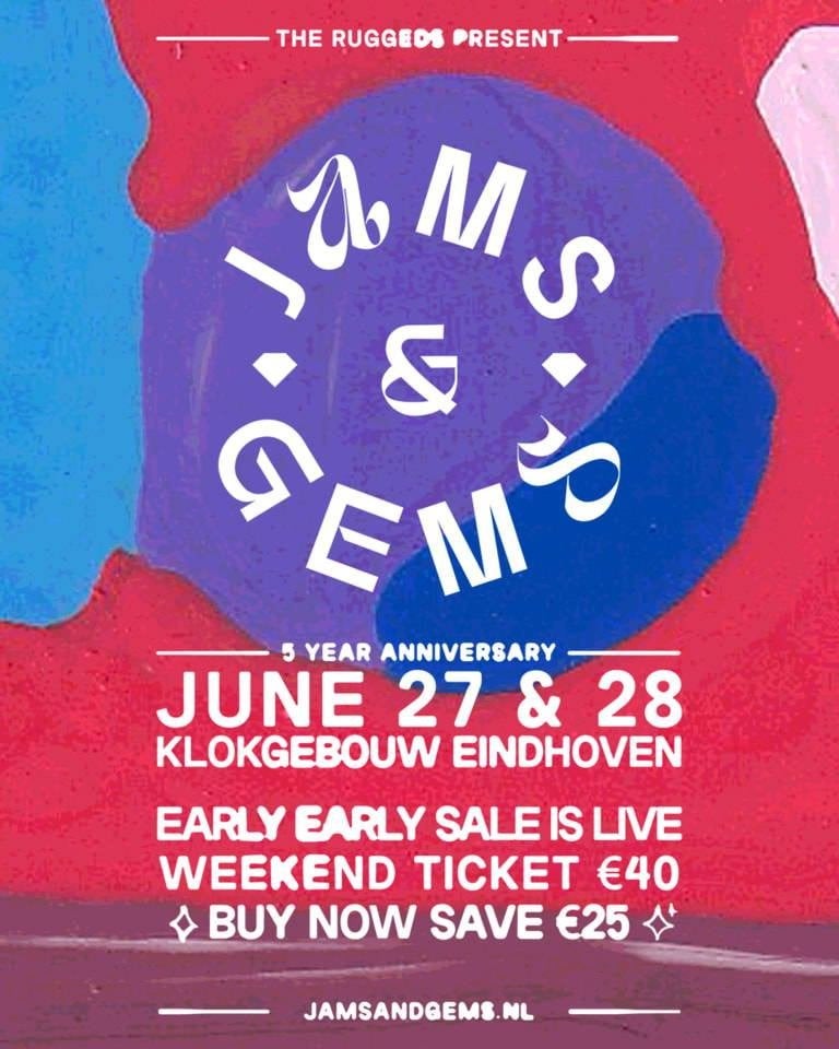 Kaarten tickets jams & gems festival klokgebouw jams and gem, Drie personen of meer, Ticket of Toegangskaart