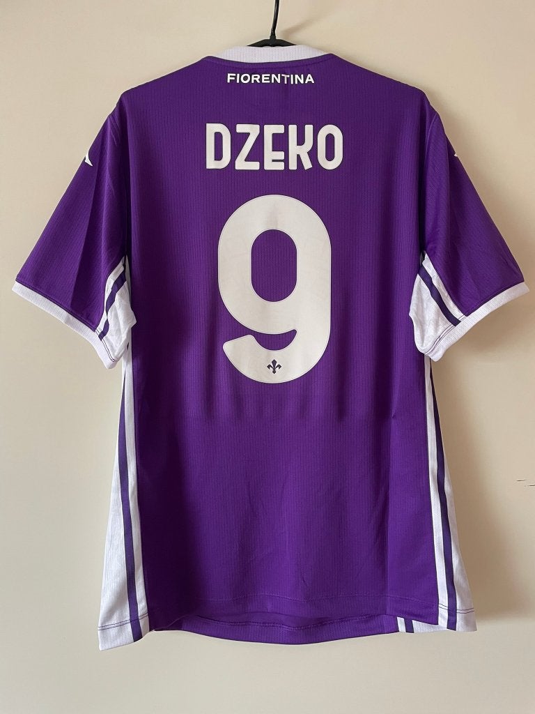 Dzeko #9 Fiorentina Kappa Voetbalshirt Maat M 25/26 Home, Kappa, Maat 48/50 (M), Paars, Ophalen of Verzenden