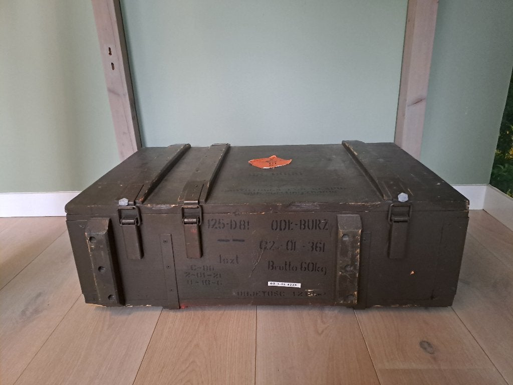 Opbergkist/ legerkist/ munitiekist/ speelgoedkist, Ophalen, Gebruikt, 50 tot 100 cm, 5 – 50