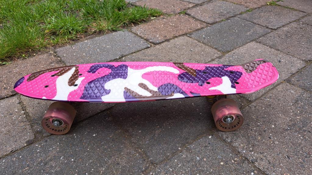 Roze camouflage skateboard, Ophalen, Zo goed als nieuw, Overige typen