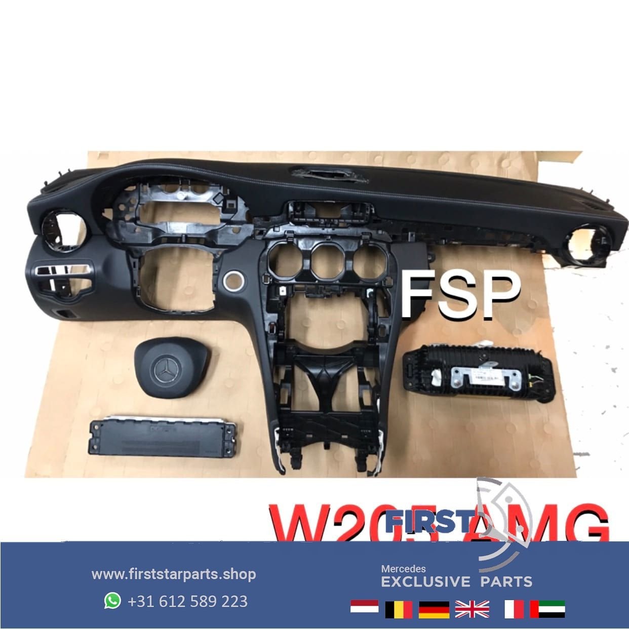 W205 amg dashboard + airbag set Mercedes C Klasse C205 S205, Gebruikt, -, Ophalen of Verzenden, -