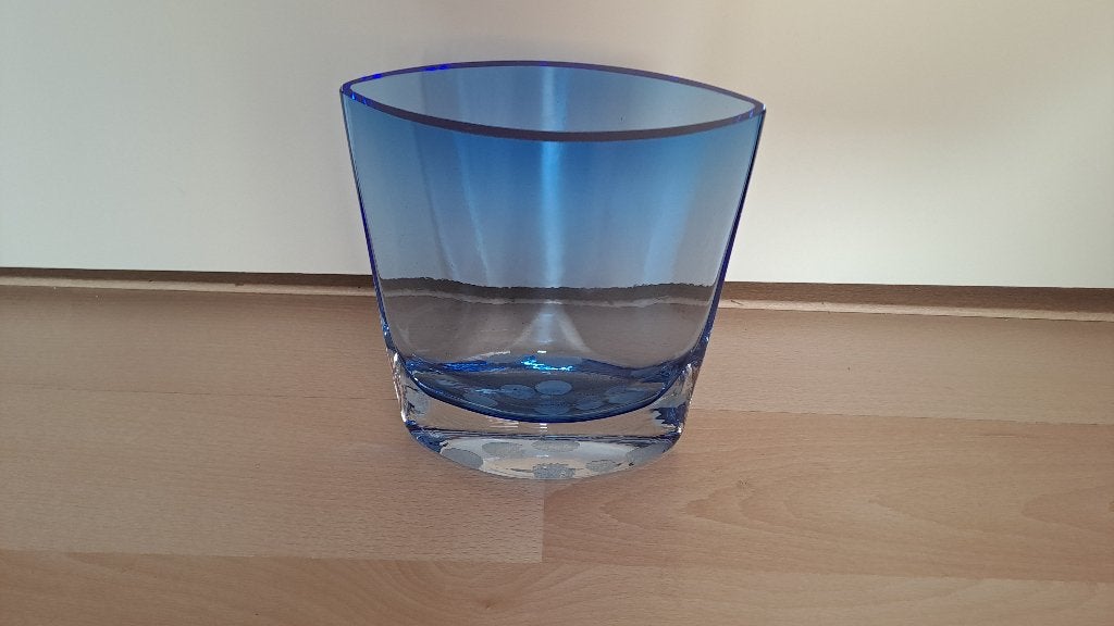 Z.G.A.N. Glazen vaas, Handgemaakt, Blauw, Ophalen of Verzenden, Glas