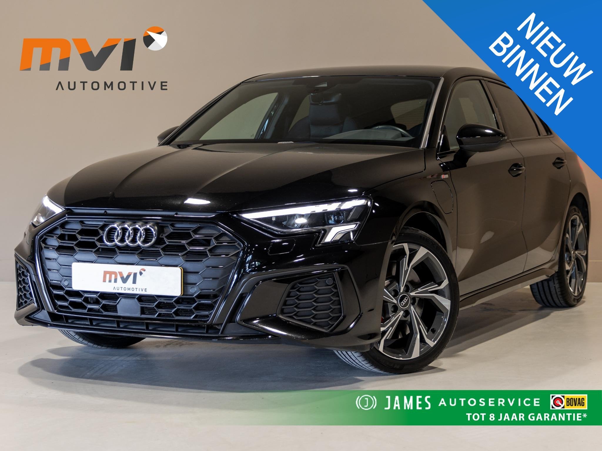 Audi A3 Sportback 45 TFSI e S-Line edition Competition SOH 9, Auto's, Dealer onderhouden, Gebruikt, Met garantie (alle), Zwart